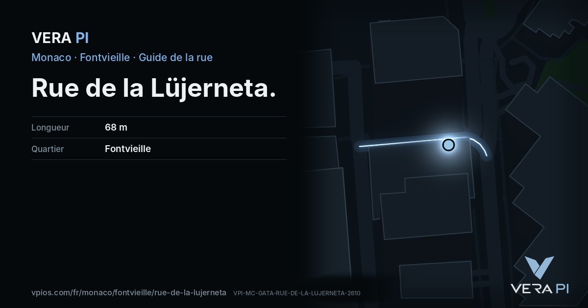 La carte VERA PI de Rue de la Lüjerneta