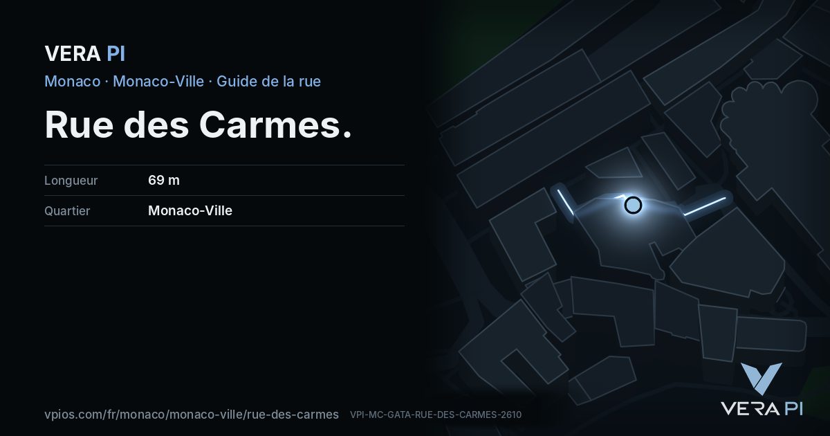 La carte VERA PI de Rue des Carmes