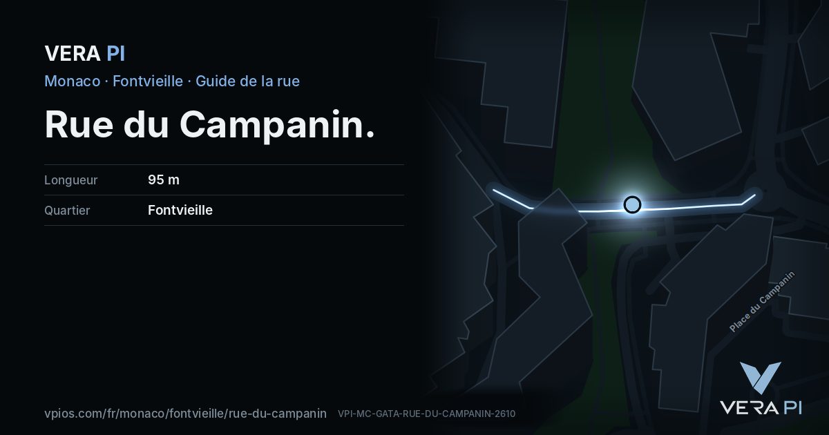 La carte VERA PI de Rue du Campanin