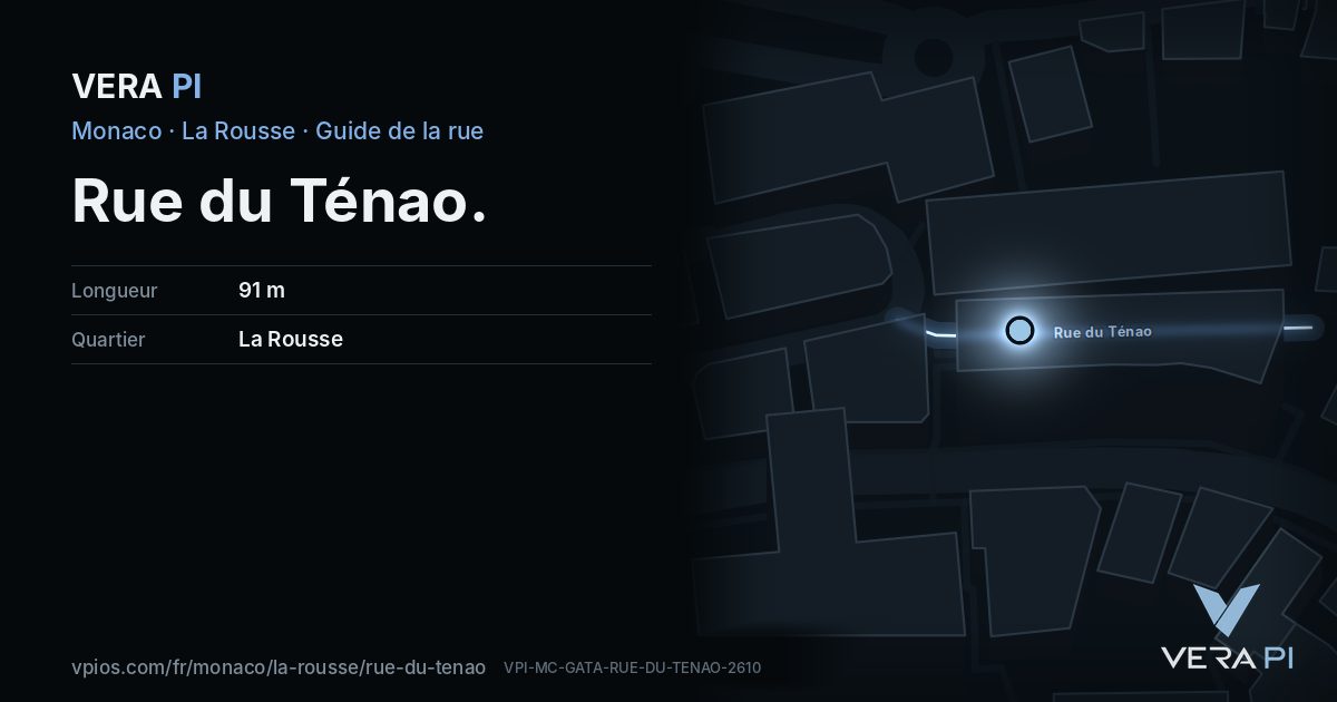 La carte VERA PI de Rue du Ténao