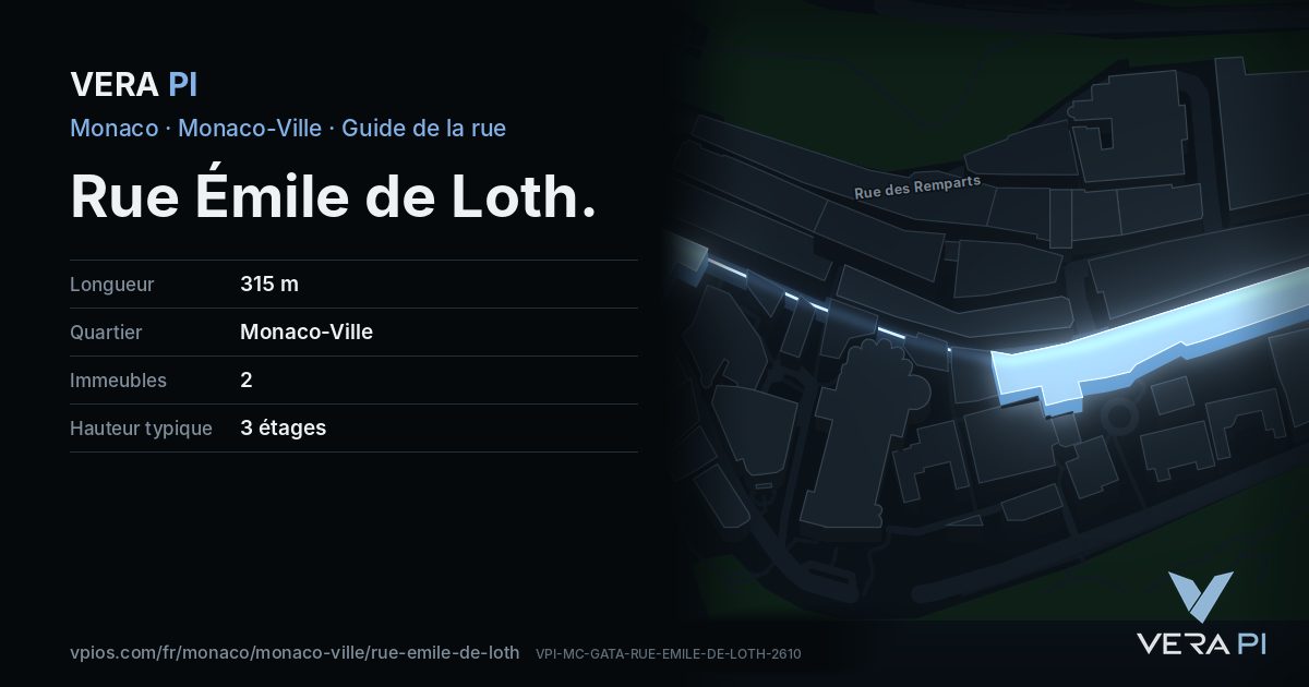 La carte VERA PI de Rue Émile de Loth
