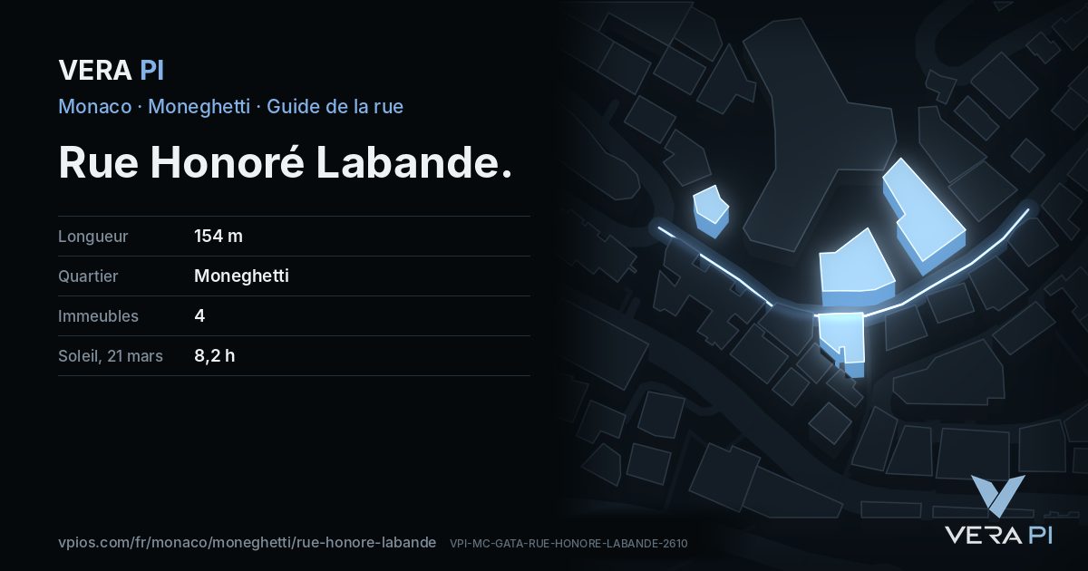 La carte VERA PI de Rue Honoré Labande