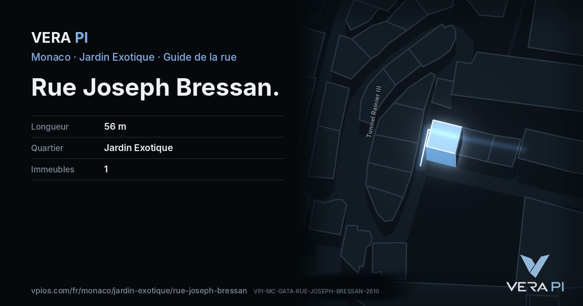 La carte VERA PI de Rue Joseph Bressan