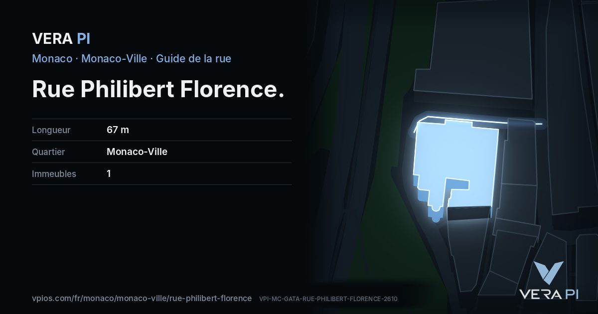 La carte VERA PI de Rue Philibert Florence