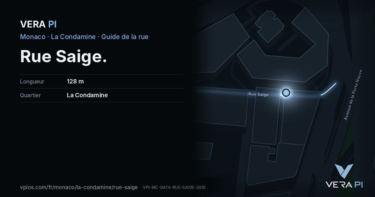 La carte VERA PI de Rue Saige