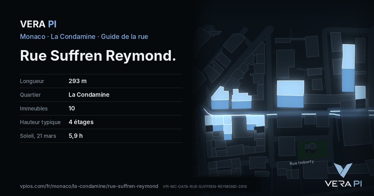 La carte VERA PI de Rue Suffren Reymond
