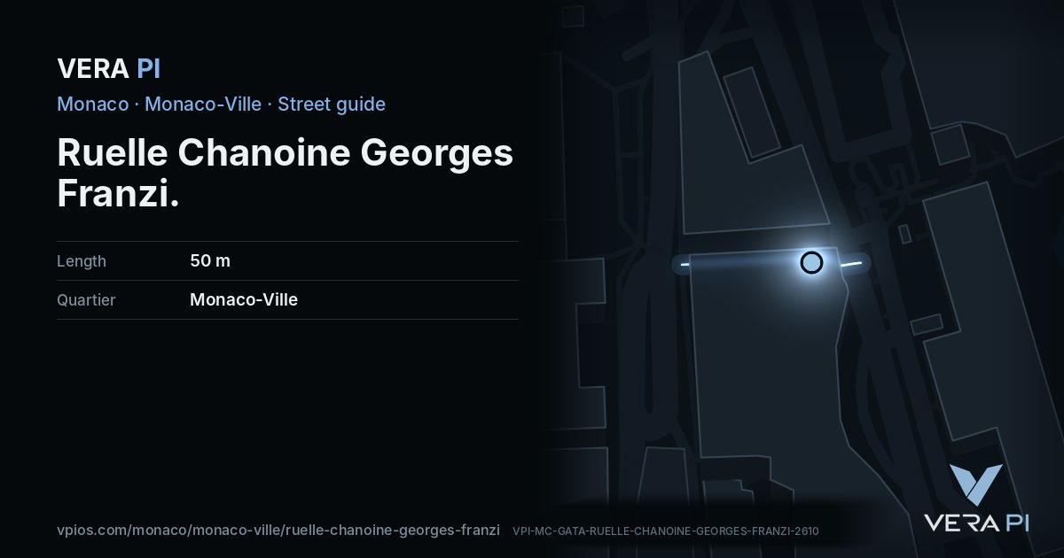 The VERA PI card for Ruelle Chanoine Georges Franzi