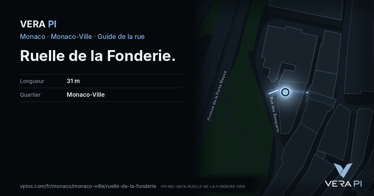 La carte VERA PI de Ruelle de la Fonderie