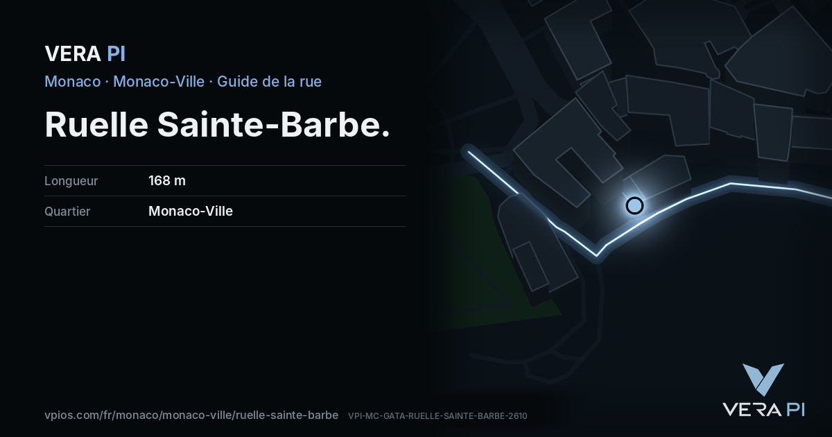 La carte VERA PI de Ruelle Sainte-Barbe