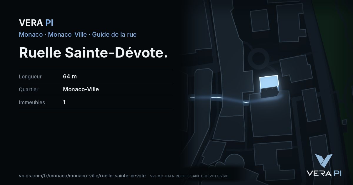 La carte VERA PI de Ruelle Sainte-Dévote