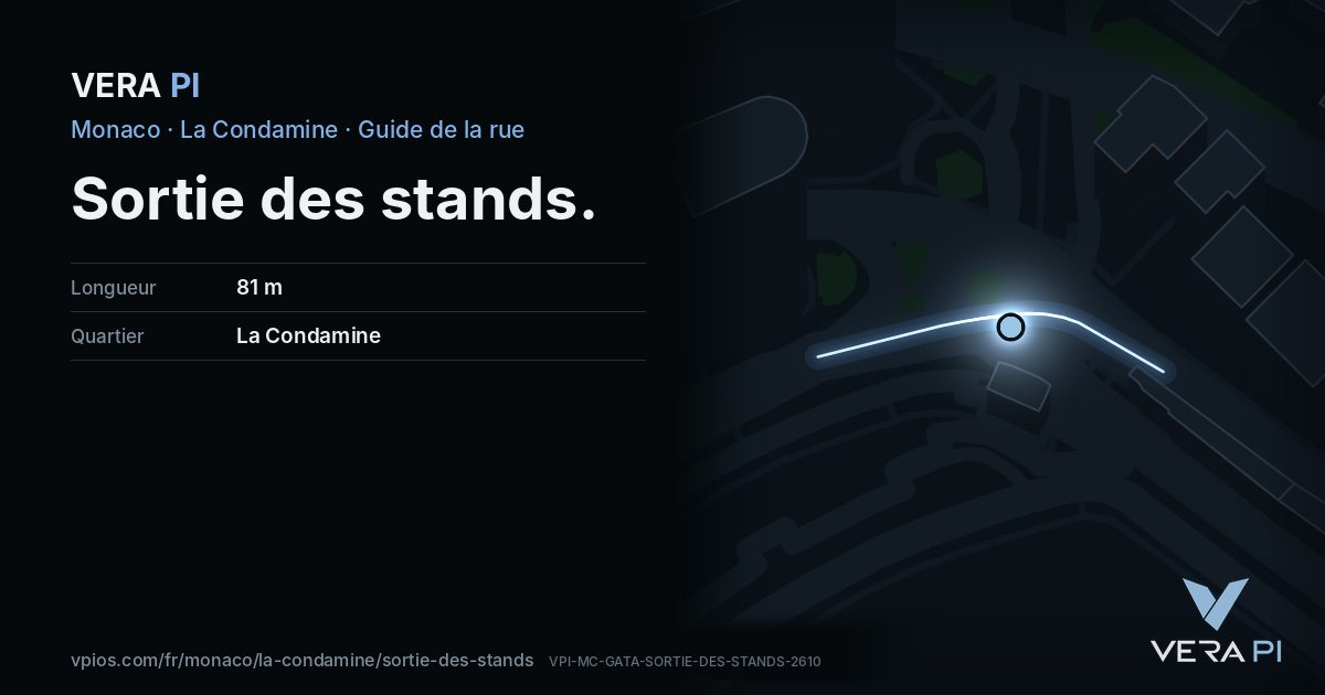 La carte VERA PI de Sortie des stands