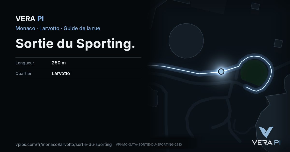 La carte VERA PI de Sortie du Sporting