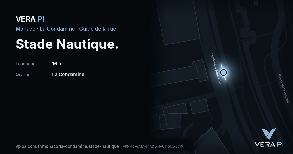 La carte VERA PI de Stade Nautique