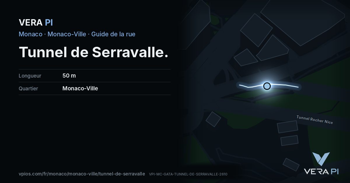 La carte VERA PI de Tunnel de Serravalle