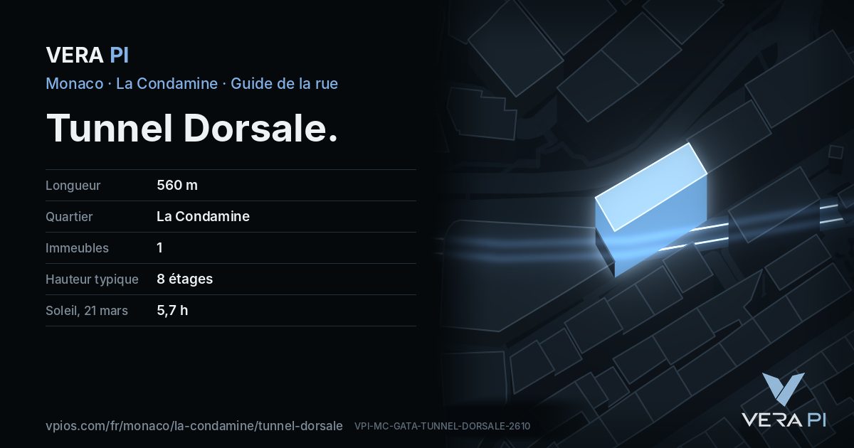 La carte VERA PI de Tunnel Dorsale
