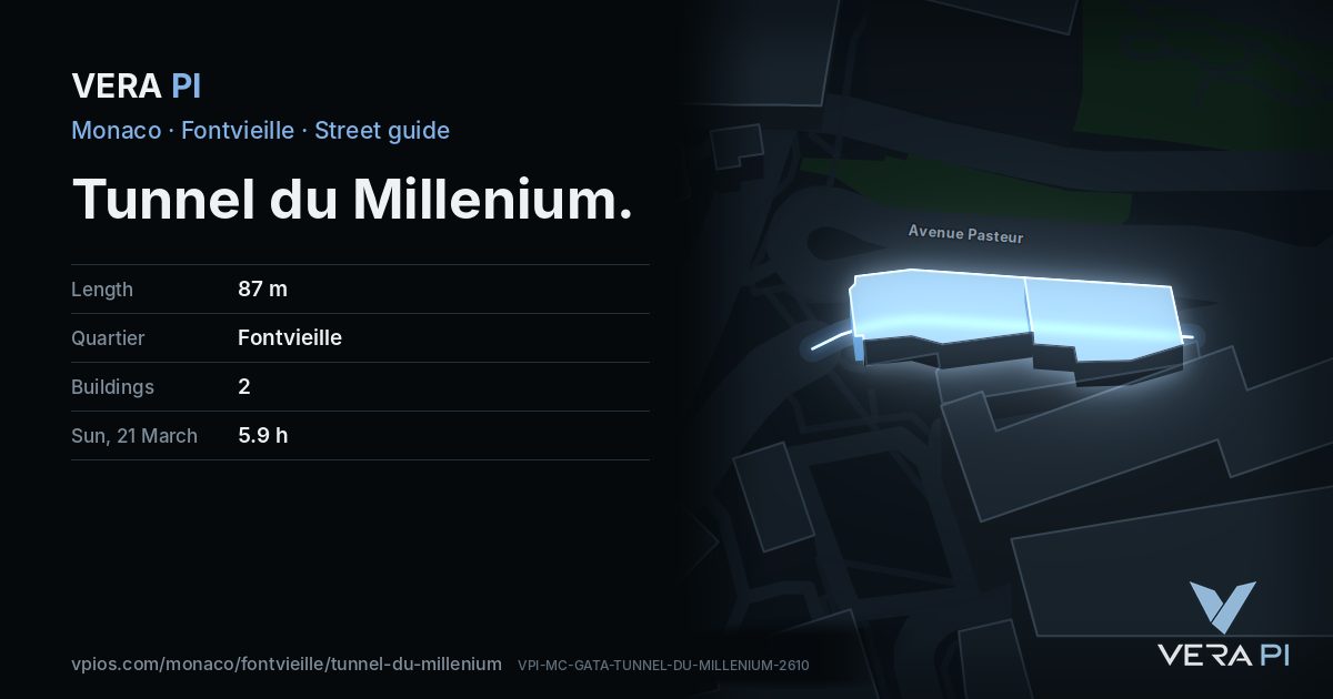 The VERA PI card for Tunnel du Millenium