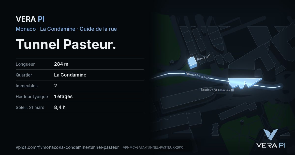 La carte VERA PI de Tunnel Pasteur