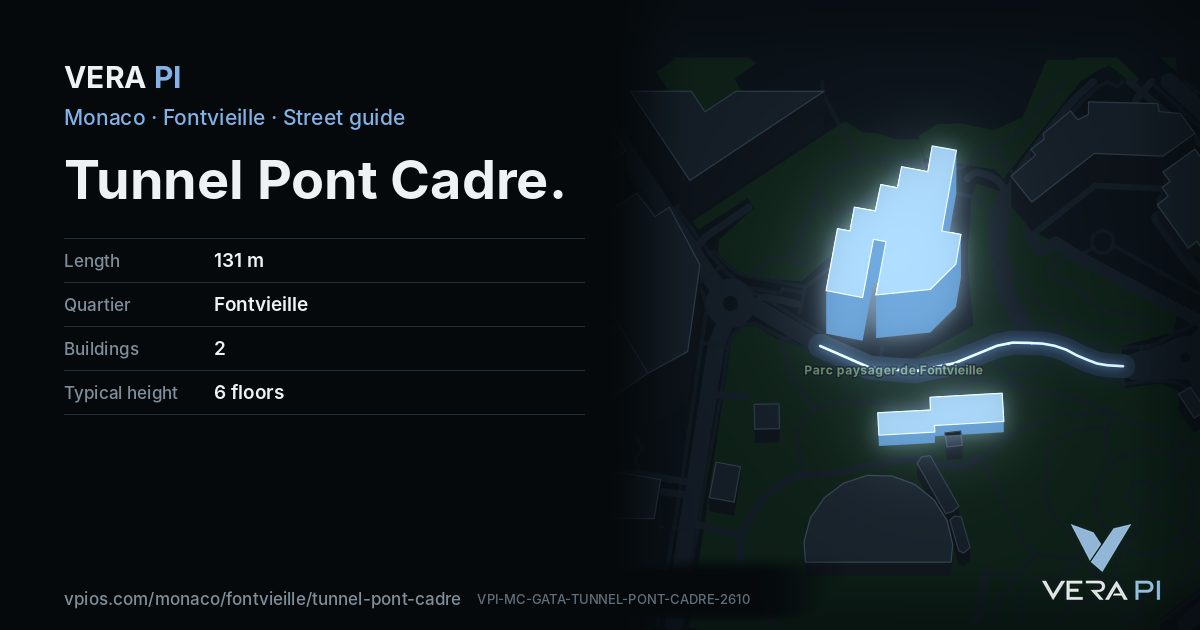 The VERA PI card for Tunnel Pont Cadre