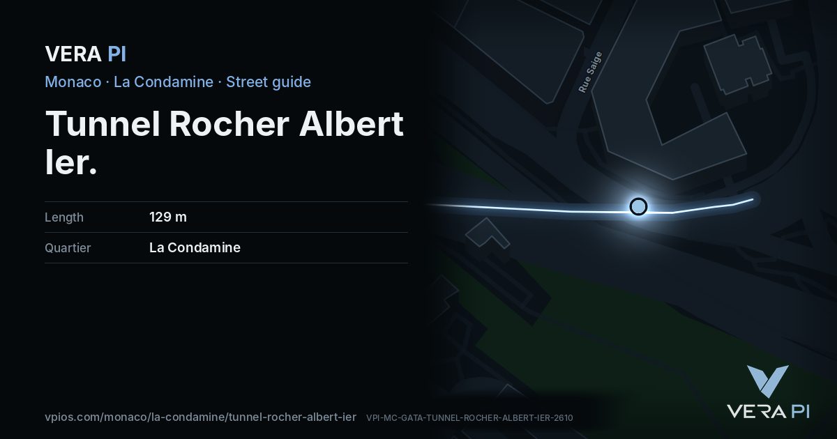 The VERA PI card for Tunnel Rocher Albert Ier