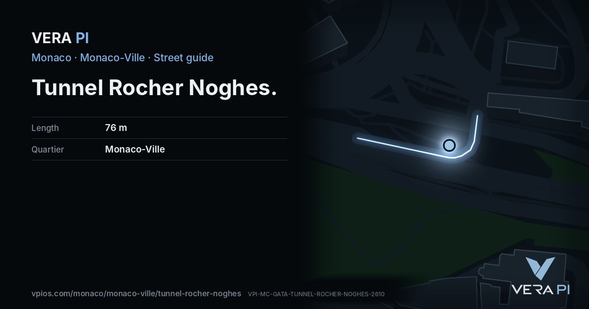 The VERA PI card for Tunnel Rocher Noghes