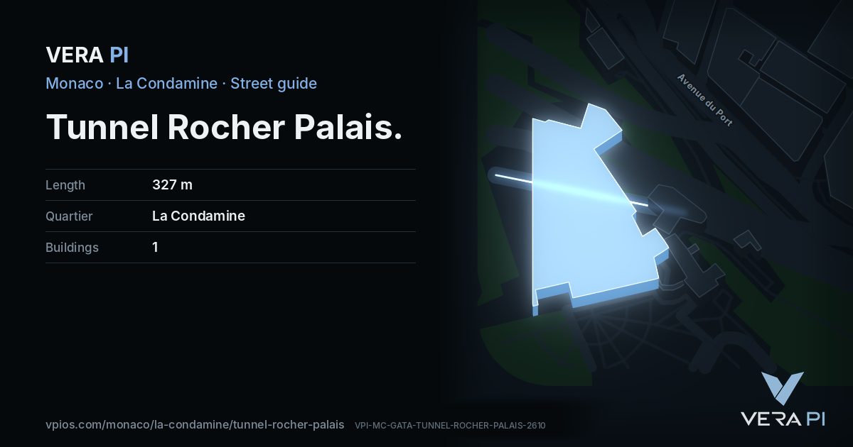 The VERA PI card for Tunnel Rocher Palais