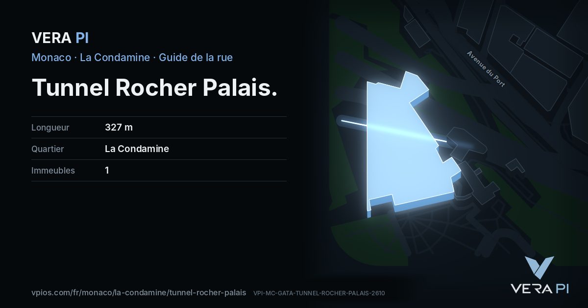 La carte VERA PI de Tunnel Rocher Palais