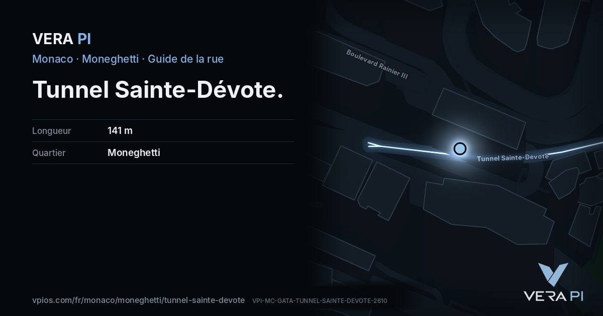 La carte VERA PI de Tunnel Sainte-Dévote