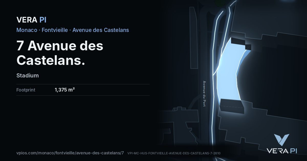 The VERA PI card for 7 Avenue des Castelans