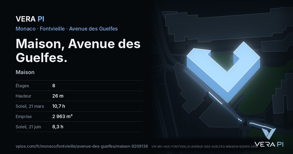 La carte VERA PI de Maison, Avenue des Guelfes