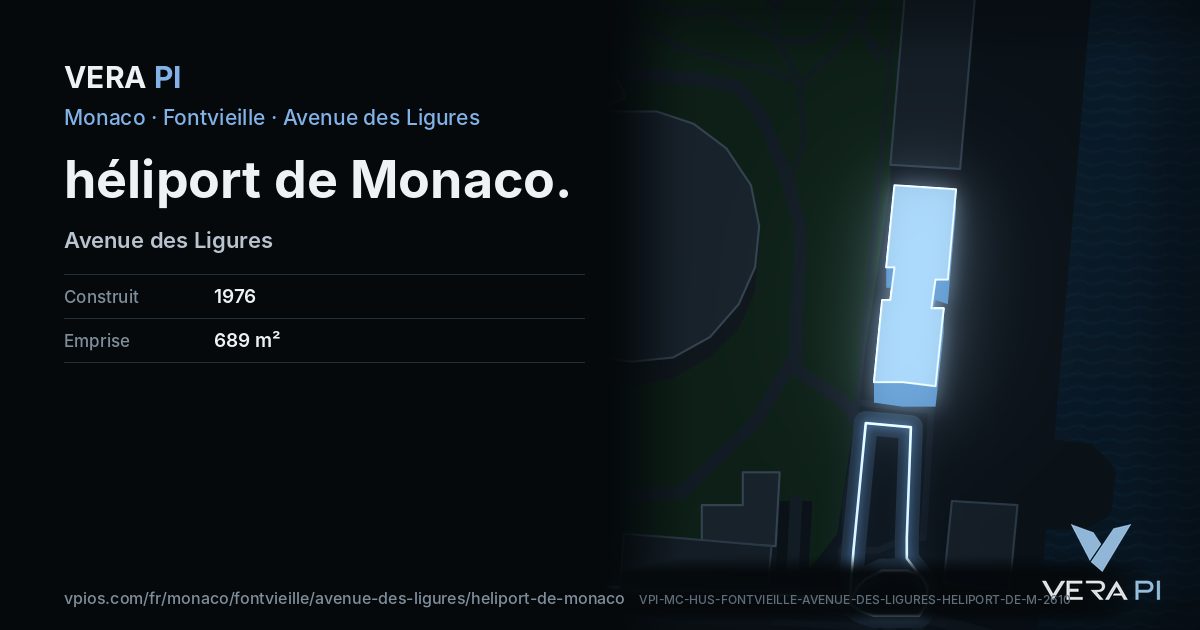 La carte VERA PI de héliport de Monaco