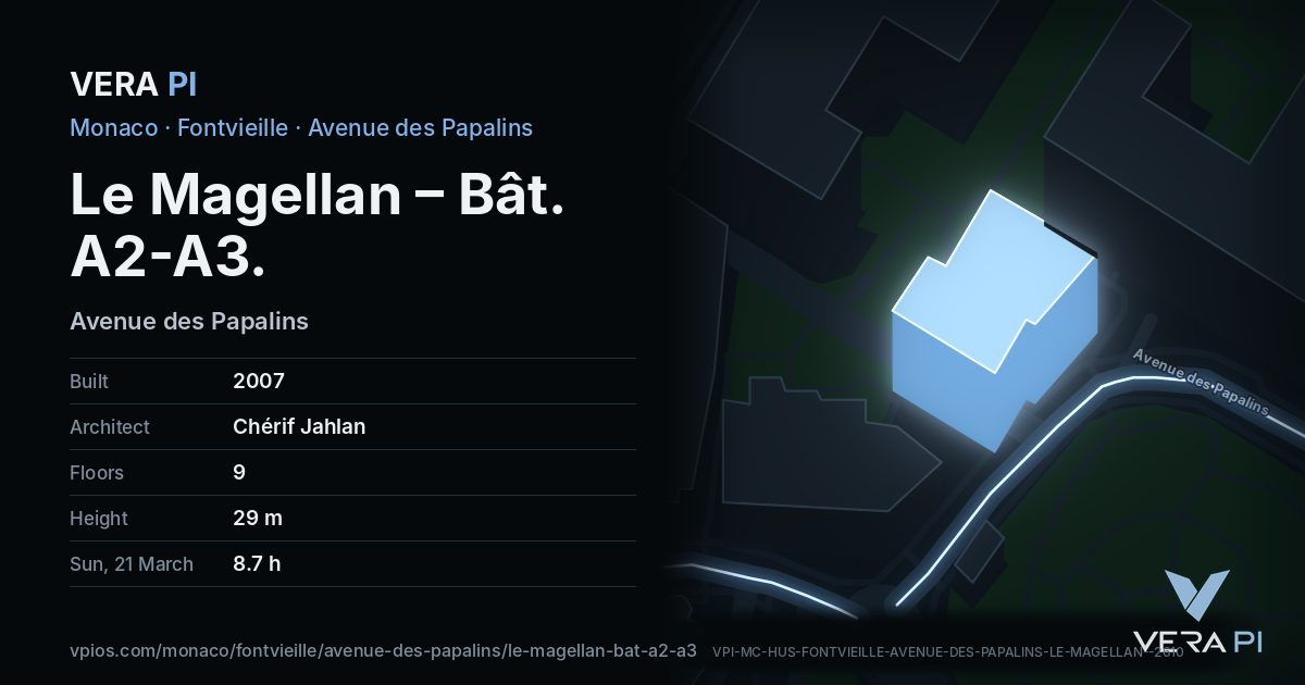 The VERA PI card for Le Magellan – Bât. A2-A3