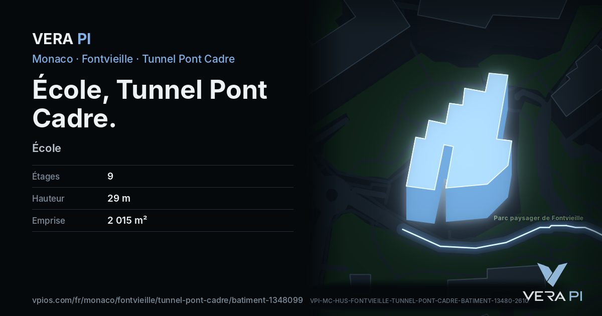 La carte VERA PI de École, Tunnel Pont Cadre