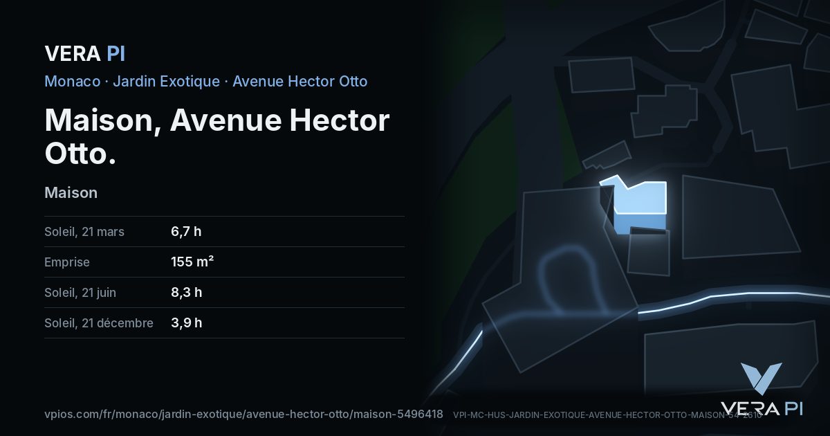 La carte VERA PI de Maison, Avenue Hector Otto