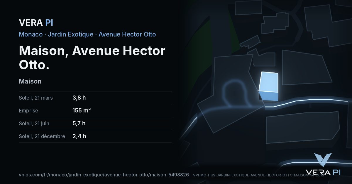 La carte VERA PI de Maison, Avenue Hector Otto
