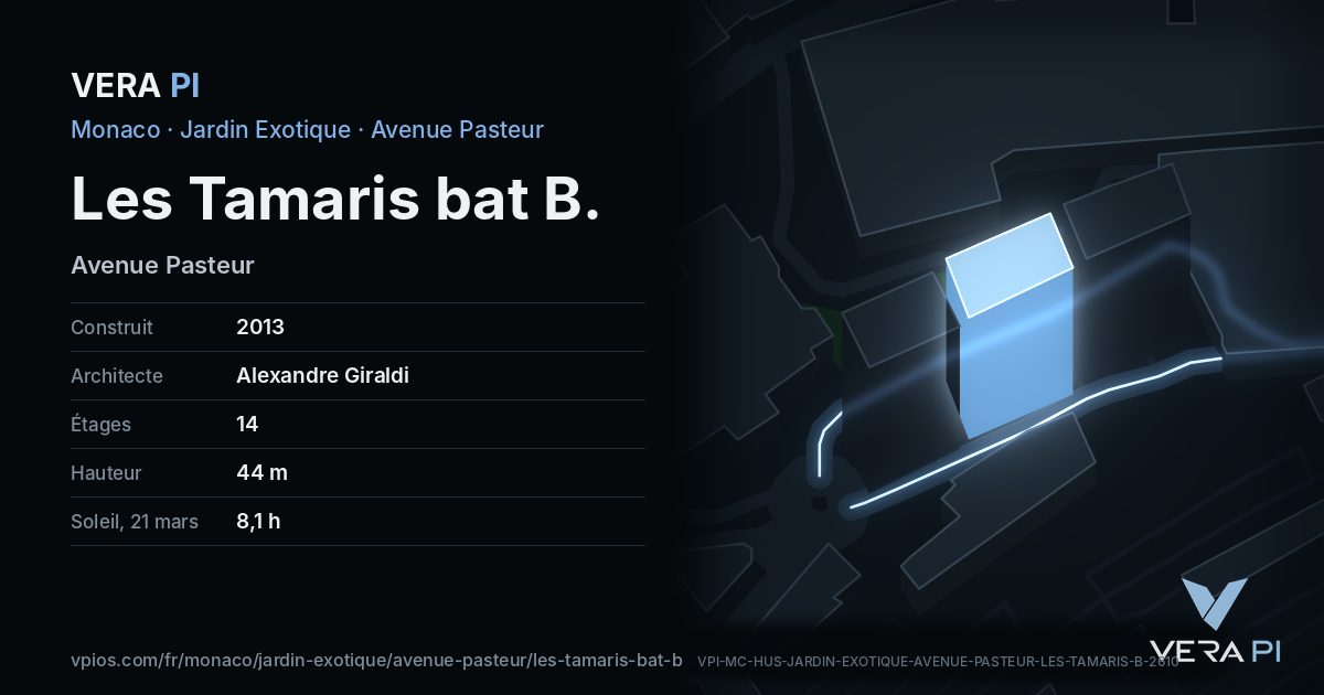 La carte VERA PI de Les Tamaris bat B