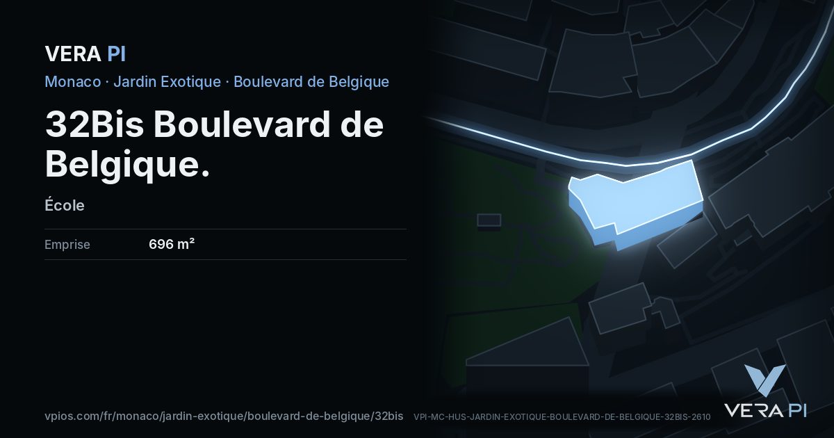 La carte VERA PI de 32Bis Boulevard de Belgique
