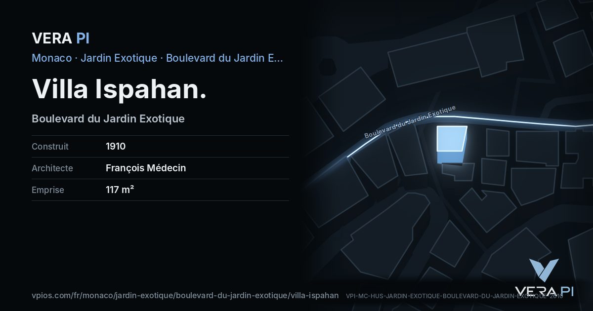 La carte VERA PI de Villa Ispahan