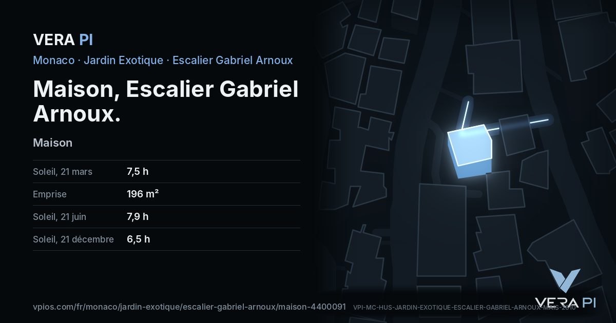 La carte VERA PI de Maison, Escalier Gabriel Arnoux