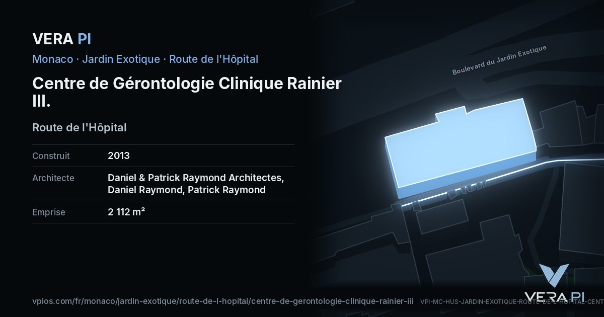 La carte VERA PI de Centre de Gérontologie Clinique Rainier III