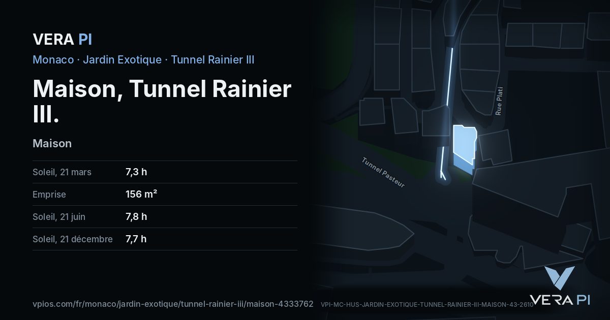 La carte VERA PI de Maison, Tunnel Rainier III