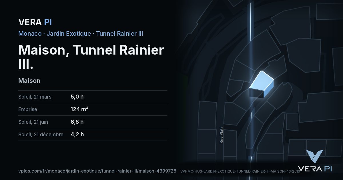 La carte VERA PI de Maison, Tunnel Rainier III