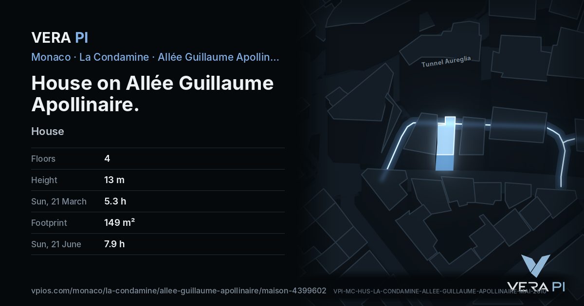 The VERA PI card for House on Allée Guillaume Apollinaire