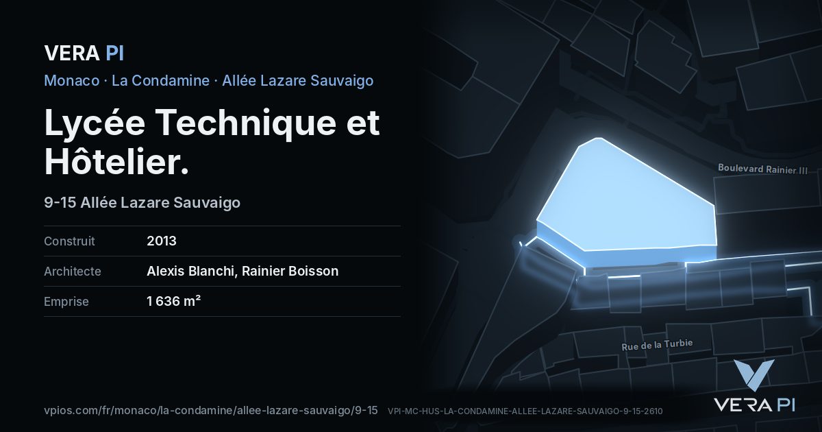 La carte VERA PI de Lycée Technique et Hôtelier