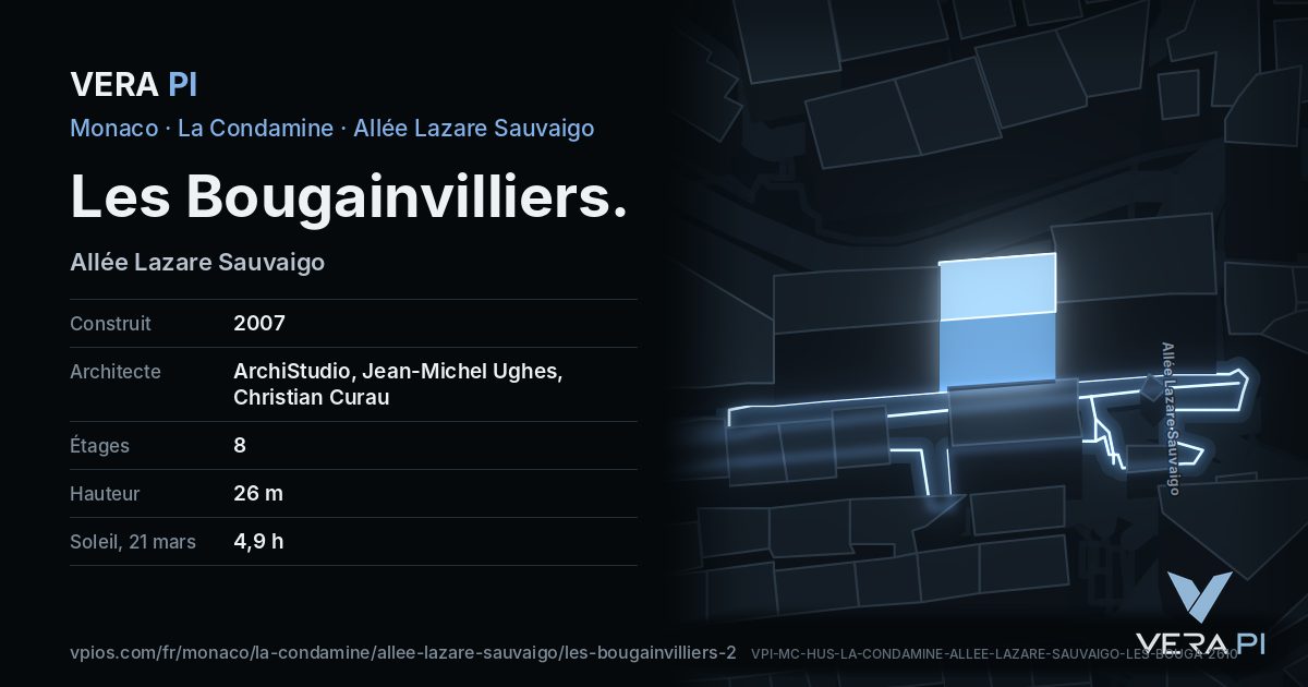 La carte VERA PI de Les Bougainvilliers