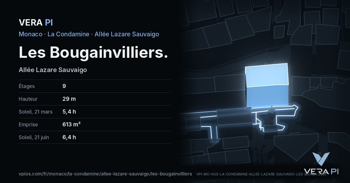 La carte VERA PI de Les Bougainvilliers