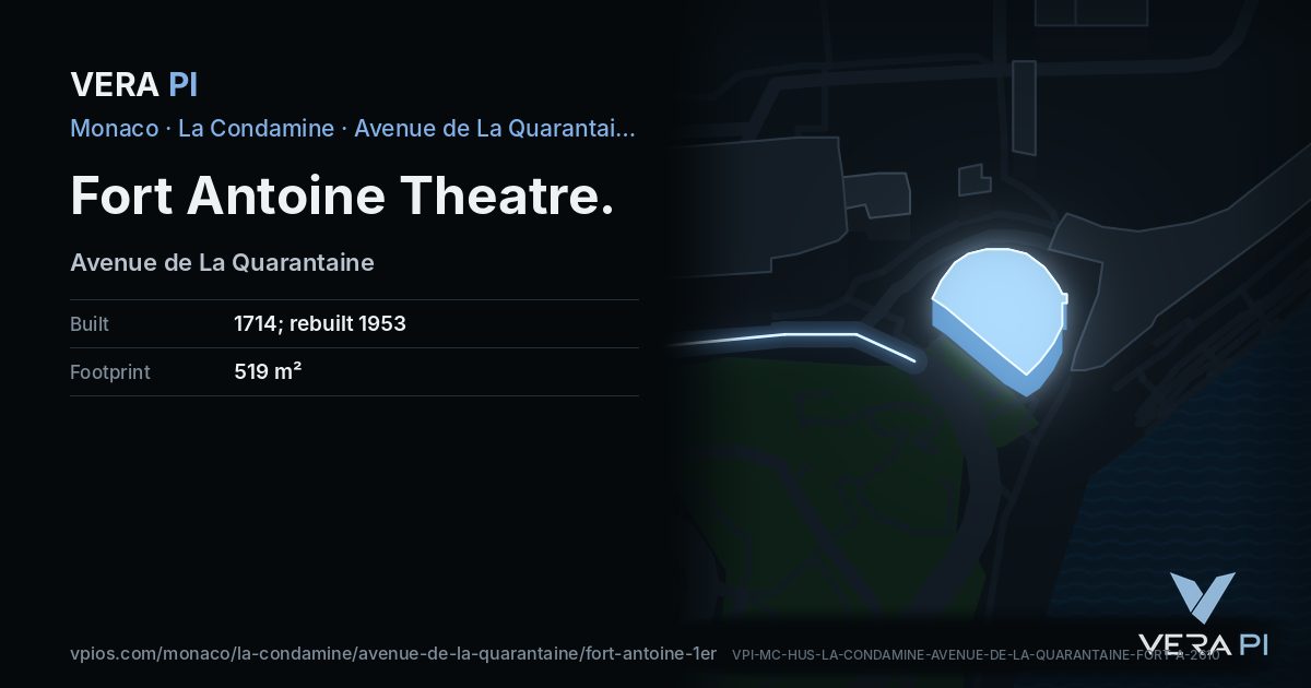 The VERA PI card for Fort Antoine Theatre