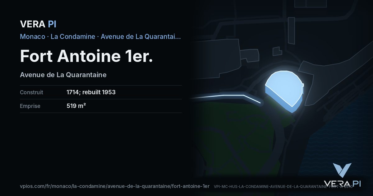 La carte VERA PI de Fort Antoine 1er