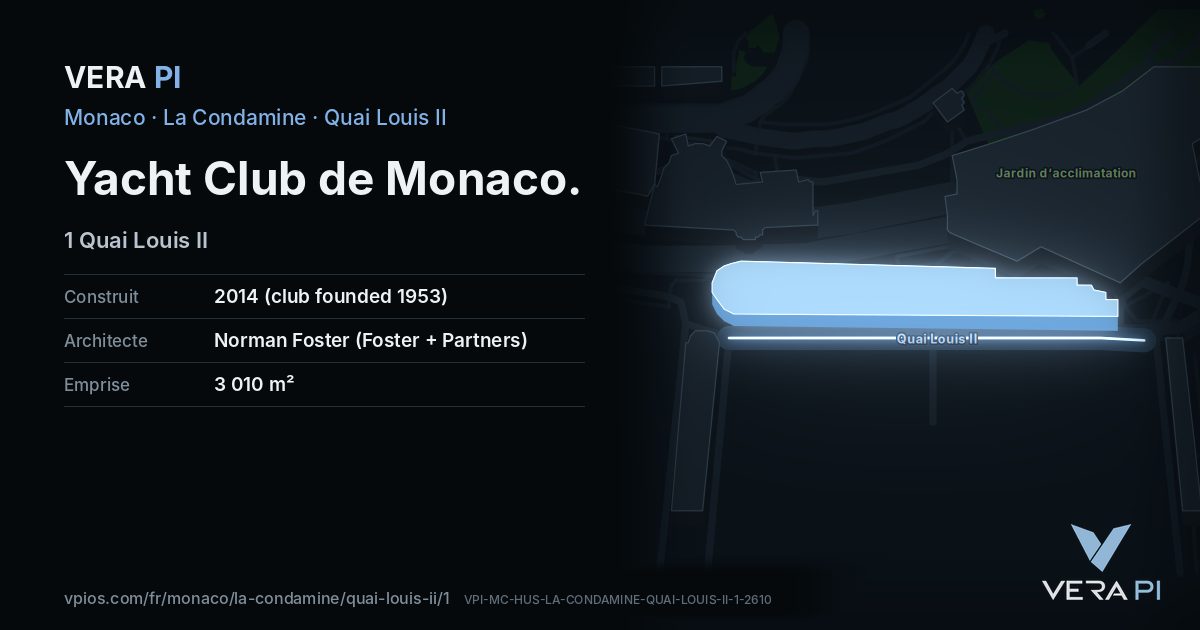 La carte VERA PI de Yacht Club de Monaco