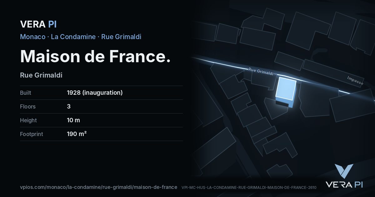 The VERA PI card for Maison de France