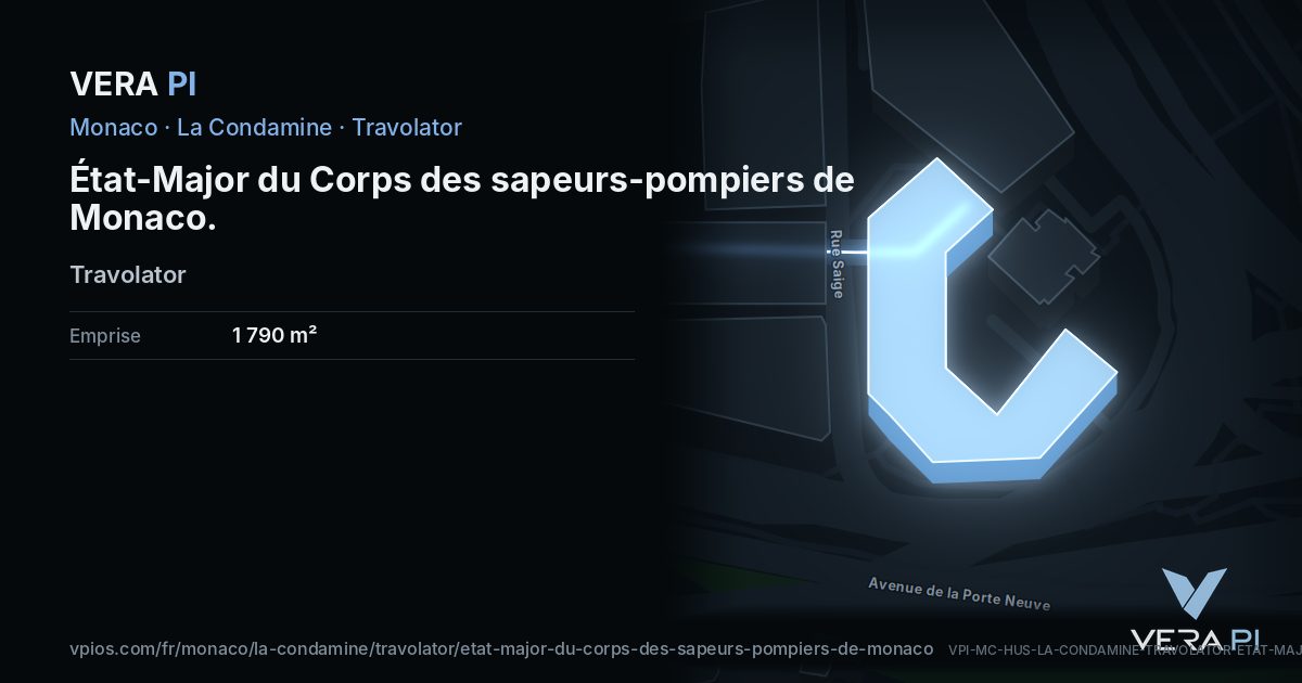 La carte VERA PI de État-Major du Corps des sapeurs-pompiers de Monaco